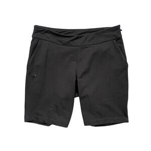 Under Armour Shorts Womens M Medium Black Fitted Side Zip 9 In Inseam Pockets